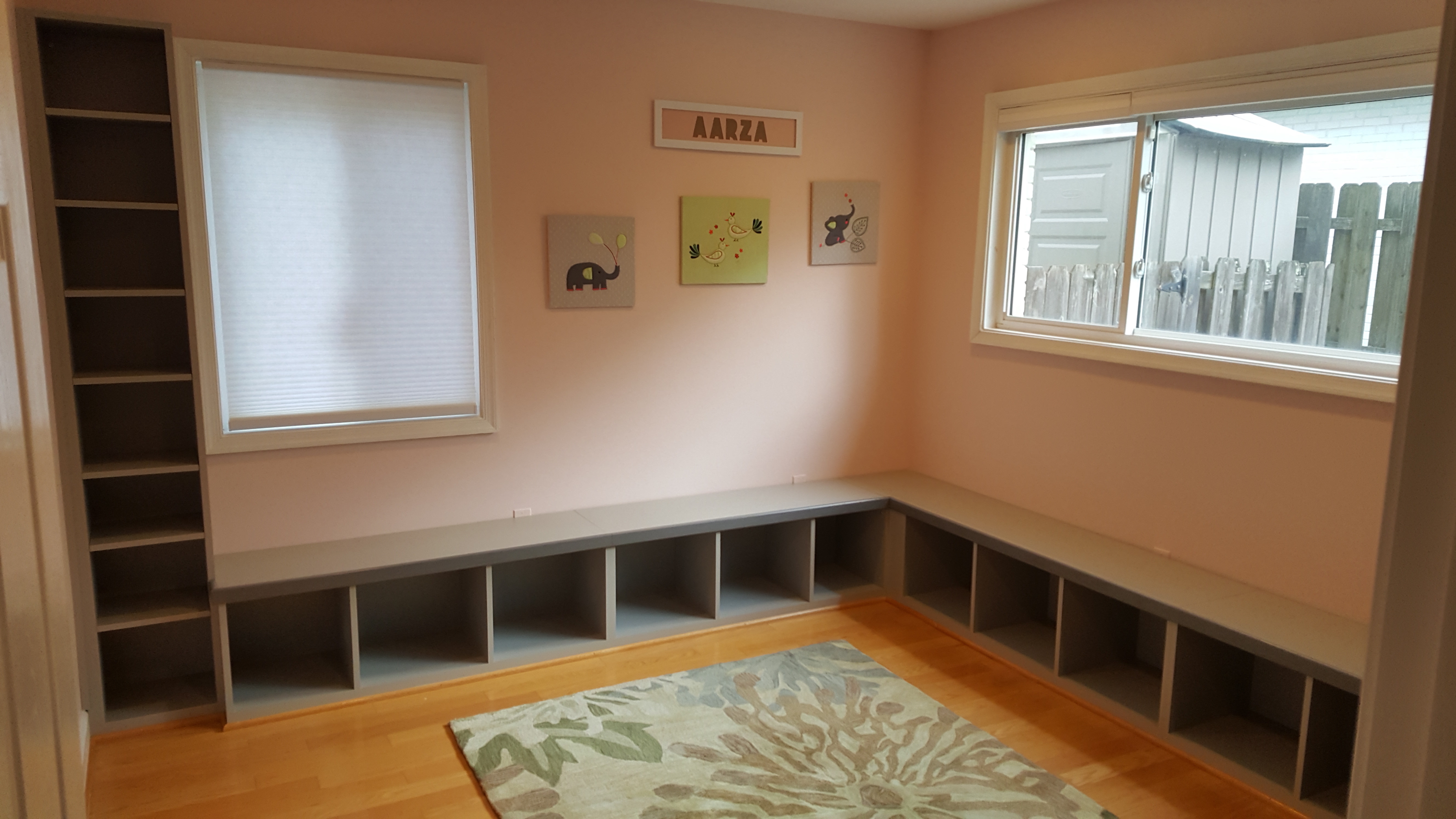Bookcase and Storage Shelves 